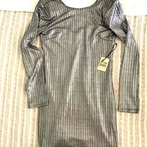 Silver bodycon dress
